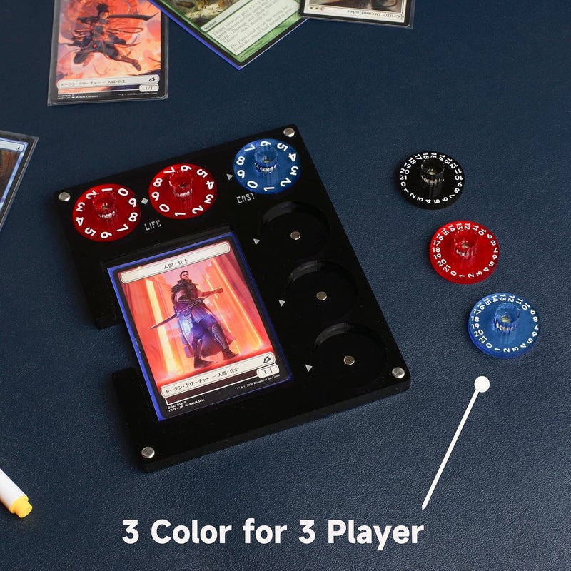 Aizesuro Translucent Acrylic Commander EDH Command Zone Tray Panel with Life, Damage, Cast Dial Counter Compatible with Magic The Gathering Deck, MTG Life Counter Accessories - Image 4